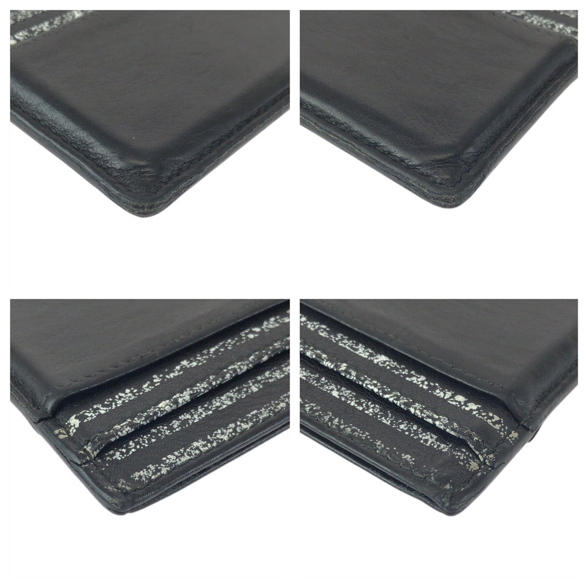 22511
DIOR HOMME ディオール オム ブラック 黒 ホワイト レザー 10 B0 0176 カードケース パスケース メンズ AB3
