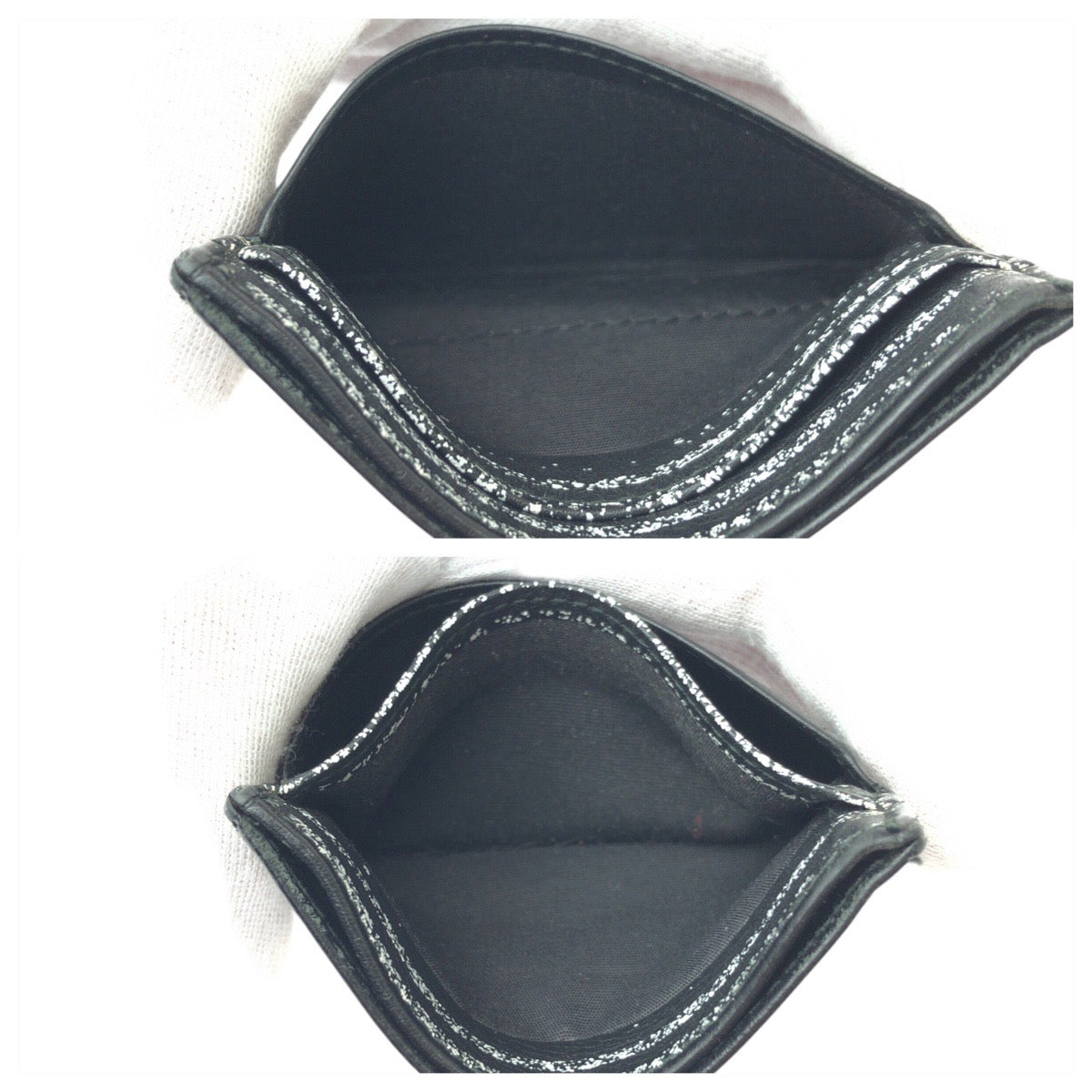 22511
DIOR HOMME ディオール オム ブラック 黒 ホワイト レザー 10 B0 0176 カードケース パスケース メンズ AB3
