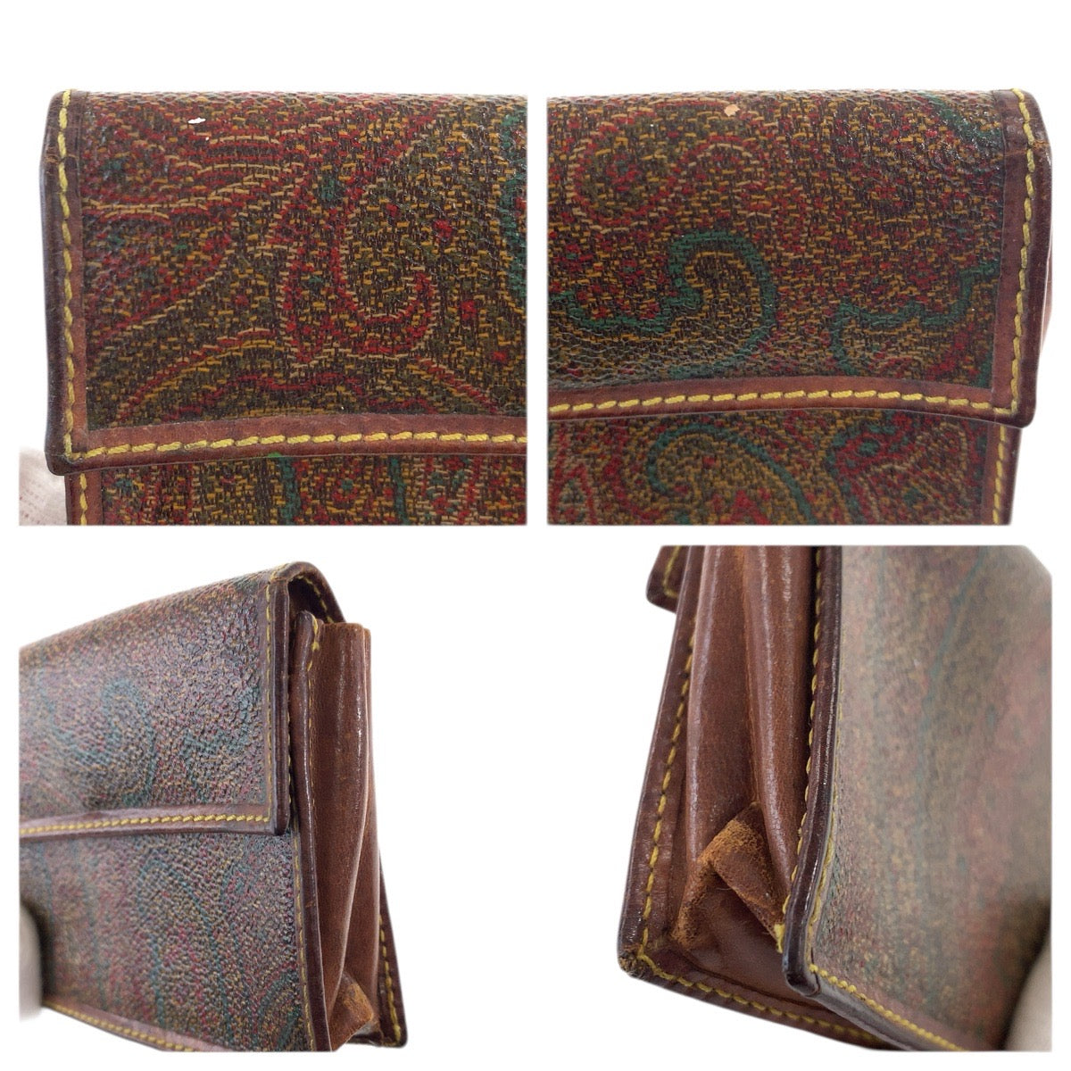 22512
ETRO エトロ ペイズリー ブラウン 茶色 PVC カードケース 名刺入れ 男女兼用 レディース AB1