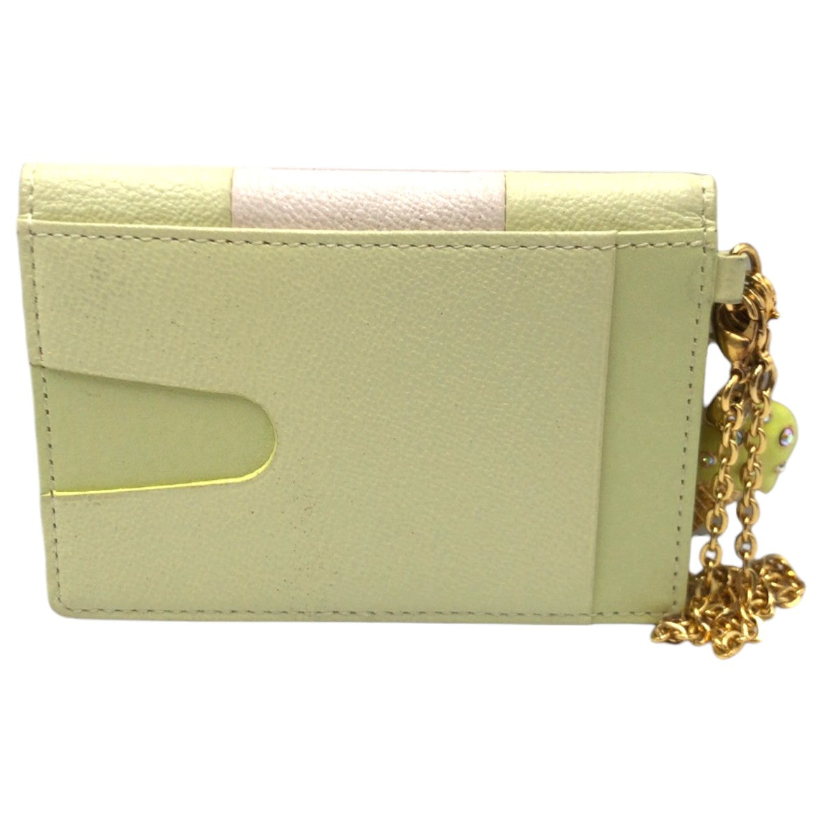 22513
４℃ ４℃ グリーン ベージュ レザー カードケース パスケース レディース ABP1