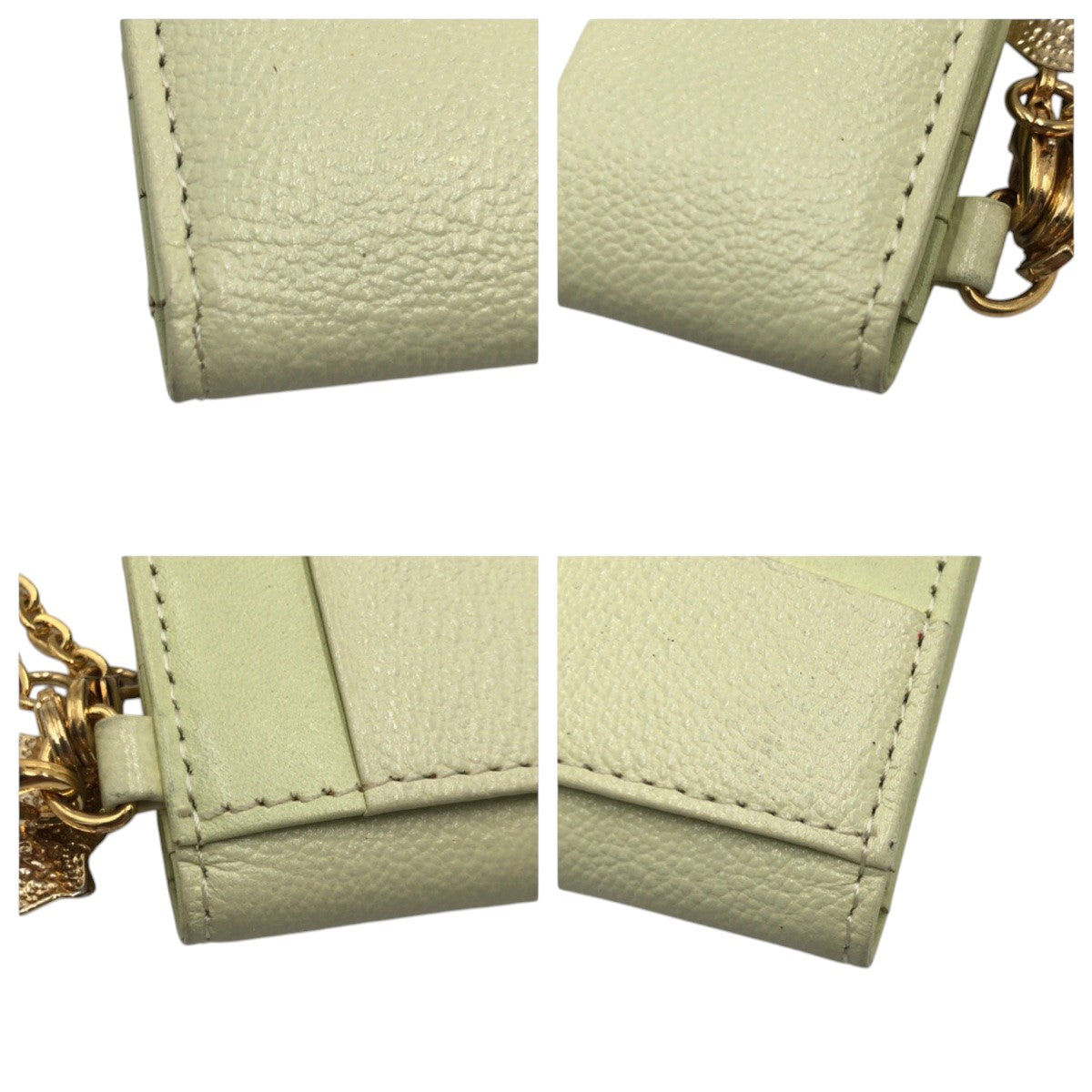 22513
４℃ ４℃ グリーン ベージュ レザー カードケース パスケース レディース ABP1