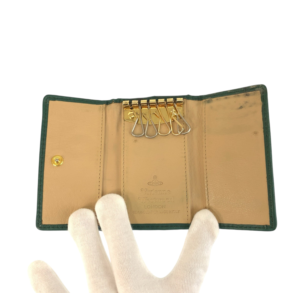 22517
Vivienne Westwood Tartan Multi-color Gold Hardware Canvas / Leather 6-key Case Women's B2