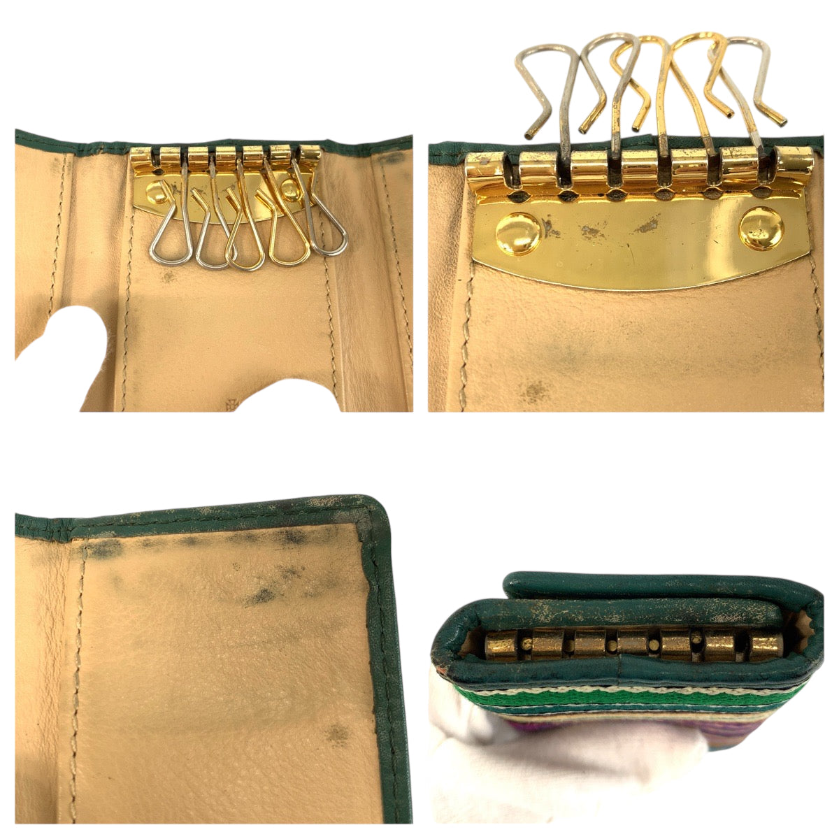22517
Vivienne Westwood Tartan Multi-color Gold Hardware Canvas / Leather 6-key Case Women's B2