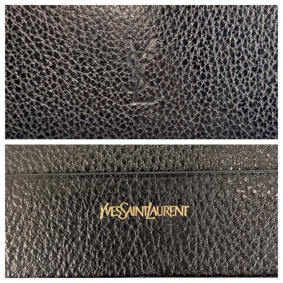 22519
YVES SAINT LAURENT イヴ サンローラン ヴィンテージ YSL ブラック 黒 レザー 長財布 札入れ メンズ ABP9