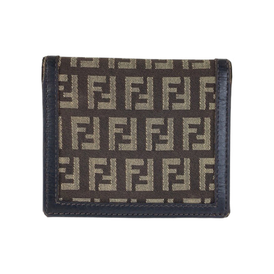 22523
FENDI フェンディ ズッカ柄 ブラウン ベージュ キャンバス / レザー 8M0057 カードケース パスケース 男女兼用 レディース B1