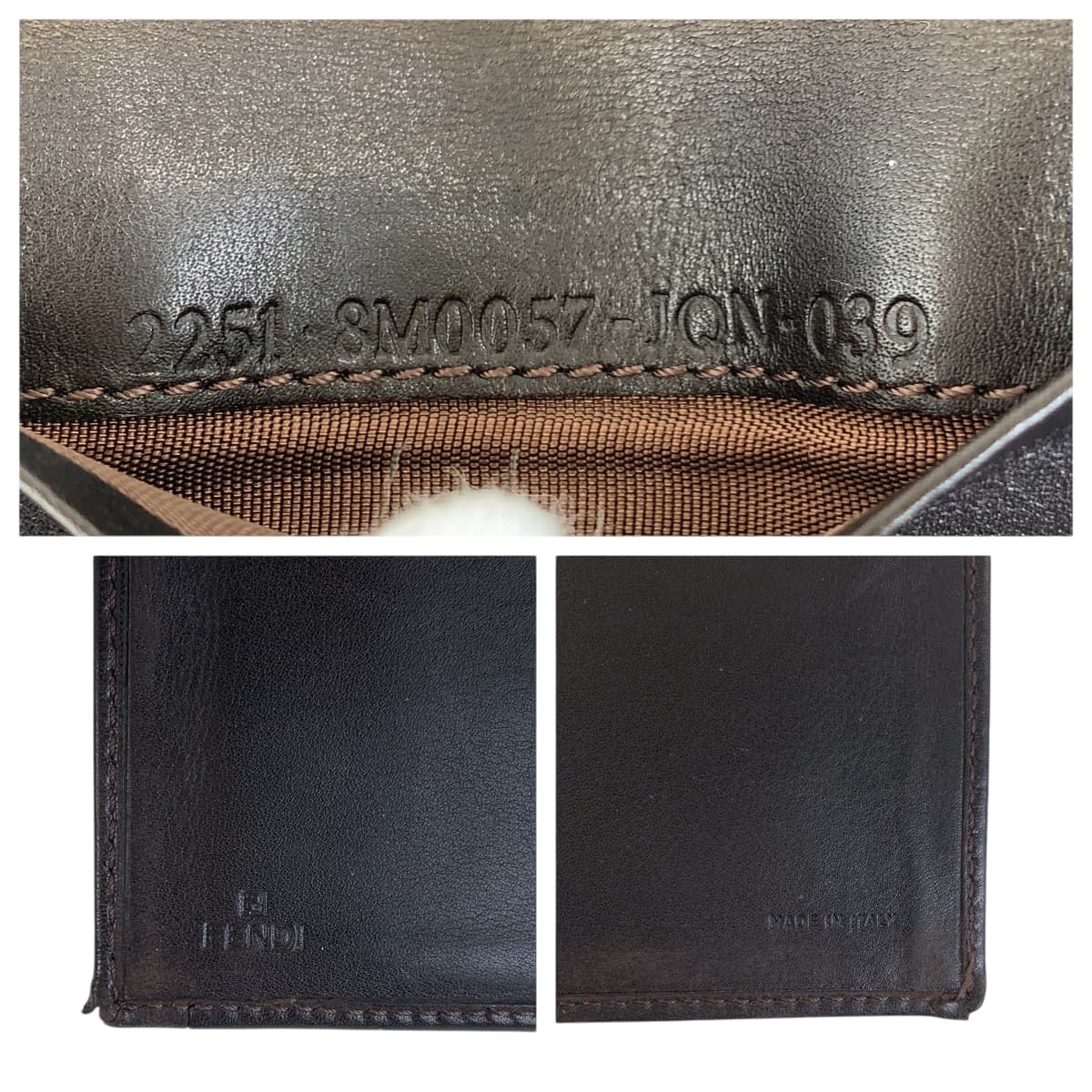 22523
FENDI Zucca pattern Brown Beige Canvas / Leather 8M0057 Card Case Pass Case Unisex Women's B1