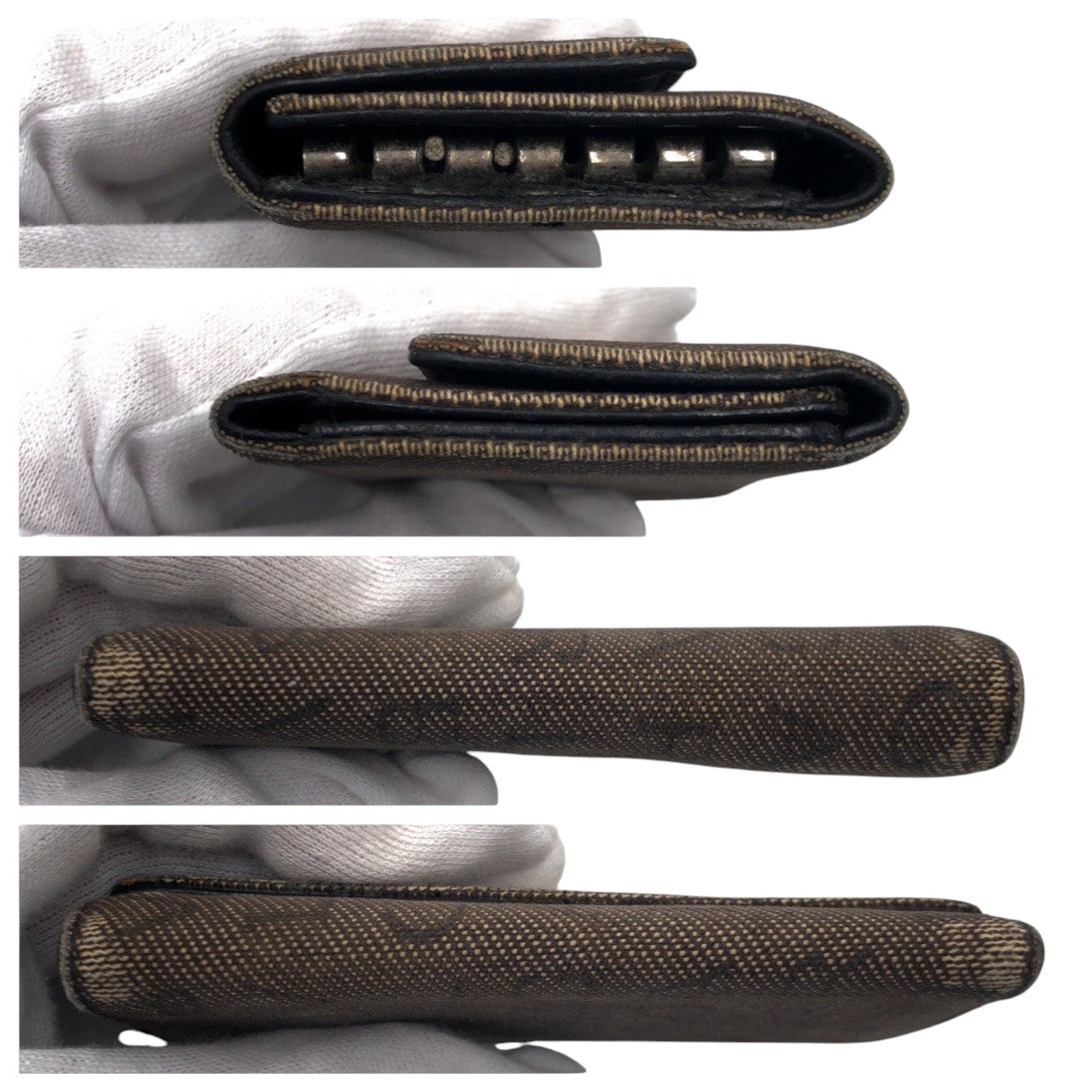 22525
BVLGARI ブルガリ ロゴマニア ブラウン シルバー金具 キャンバス キーケース 男女兼用 レディース B1