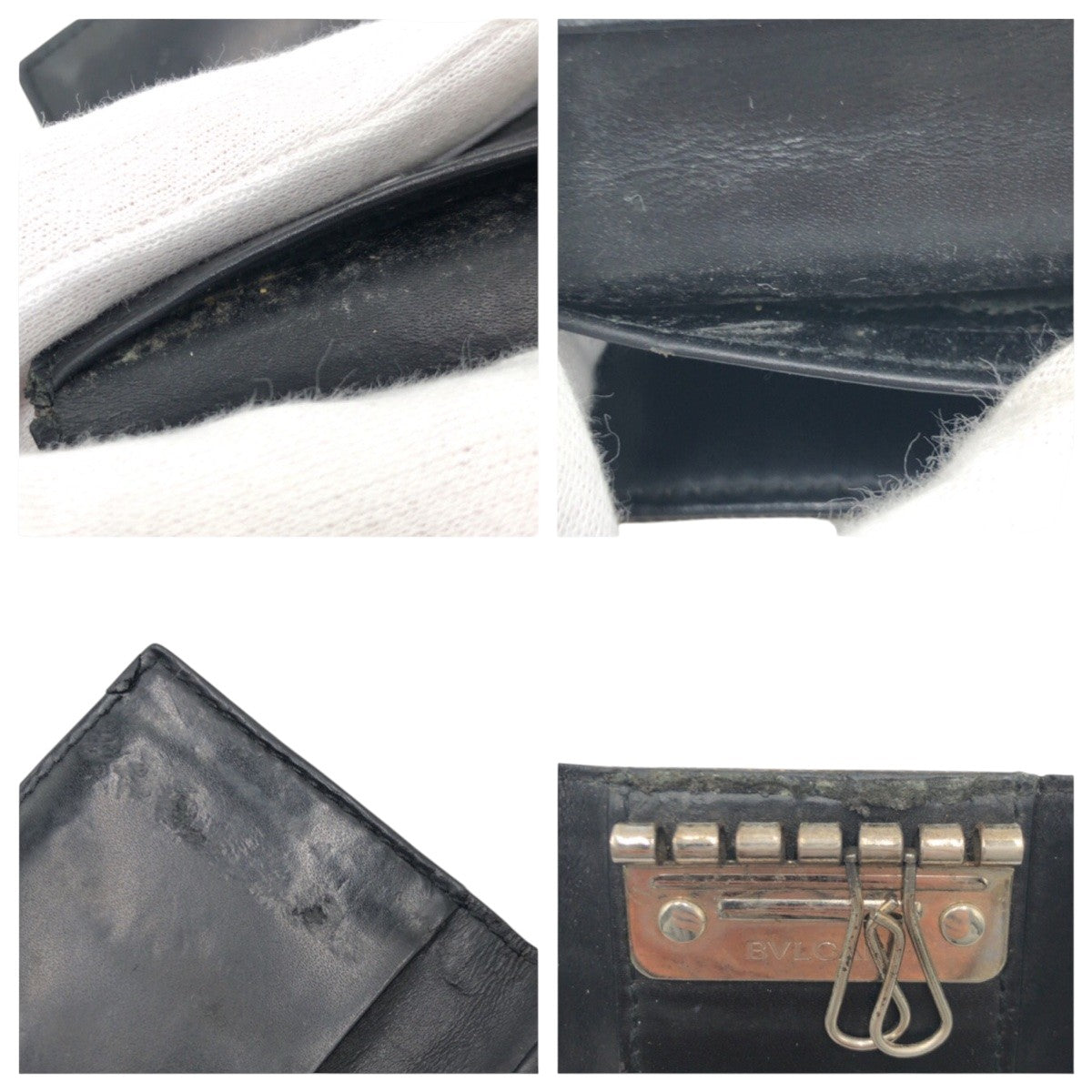 22525
BVLGARI ブルガリ ロゴマニア ブラウン シルバー金具 キャンバス キーケース 男女兼用 レディース B1