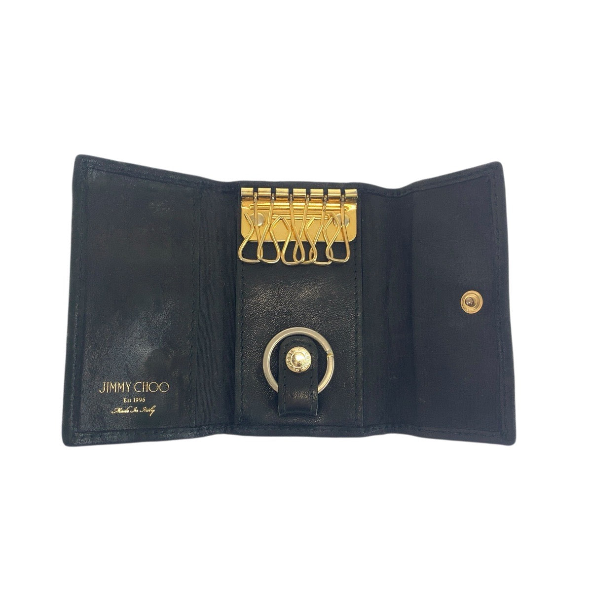 22526
JIMMY CHOO ジミーチュウ スタースタッズ ネプチューン 6連 ブラック 黒 レザー キーケース 男女兼用 レディース AB1