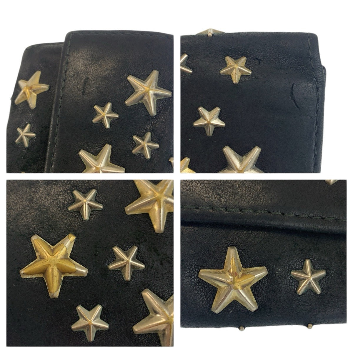 22526
JIMMY CHOO ジミーチュウ スタースタッズ ネプチューン 6連 ブラック 黒 レザー キーケース 男女兼用 レディース AB1