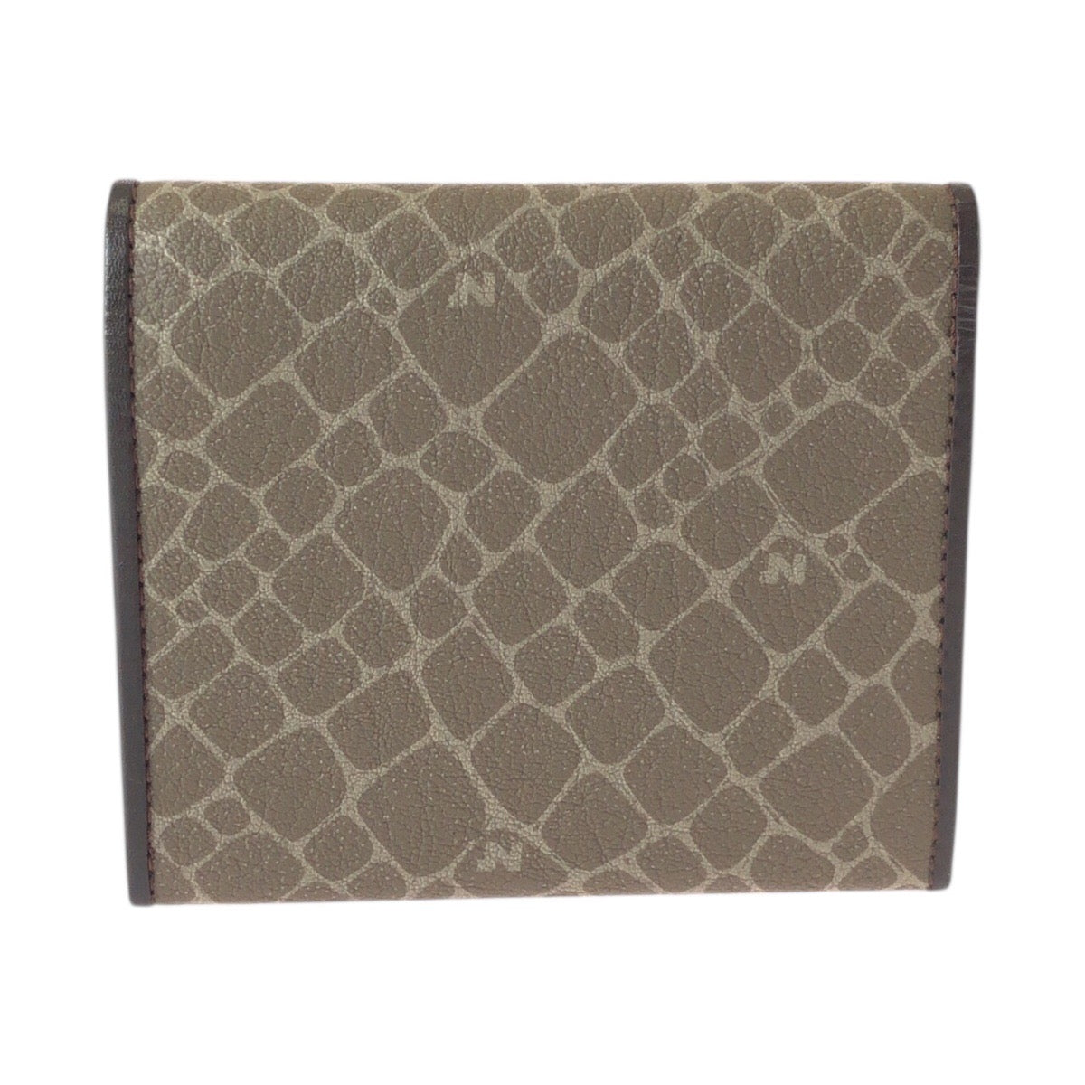 22528
NINA RICCI Brown Khaki Gold Hardware Leather Bi-fold Wallet Compact Wallet Women's ABP1