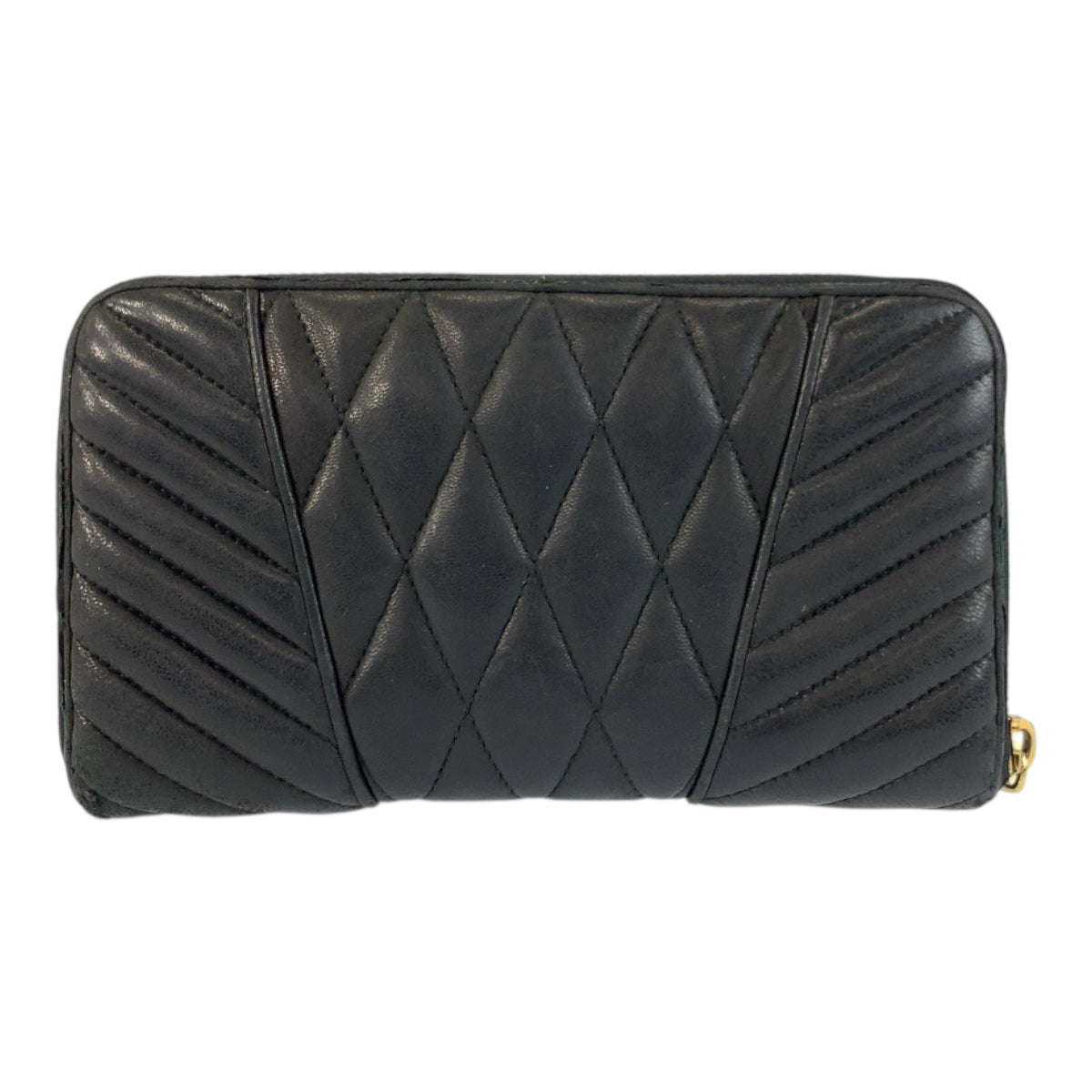 22530
MIUMIU ミュウミュウ ナッパバイカー ブラック 黒 ゴールド金具 レザー 長財布 ロングウォレット レディース B2