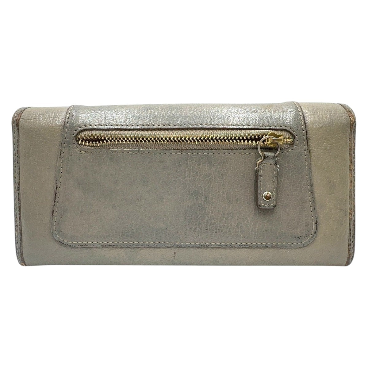 22533
Anya Hindmarch Khaki Gold Hardware Leather Long Wallet for Women B1