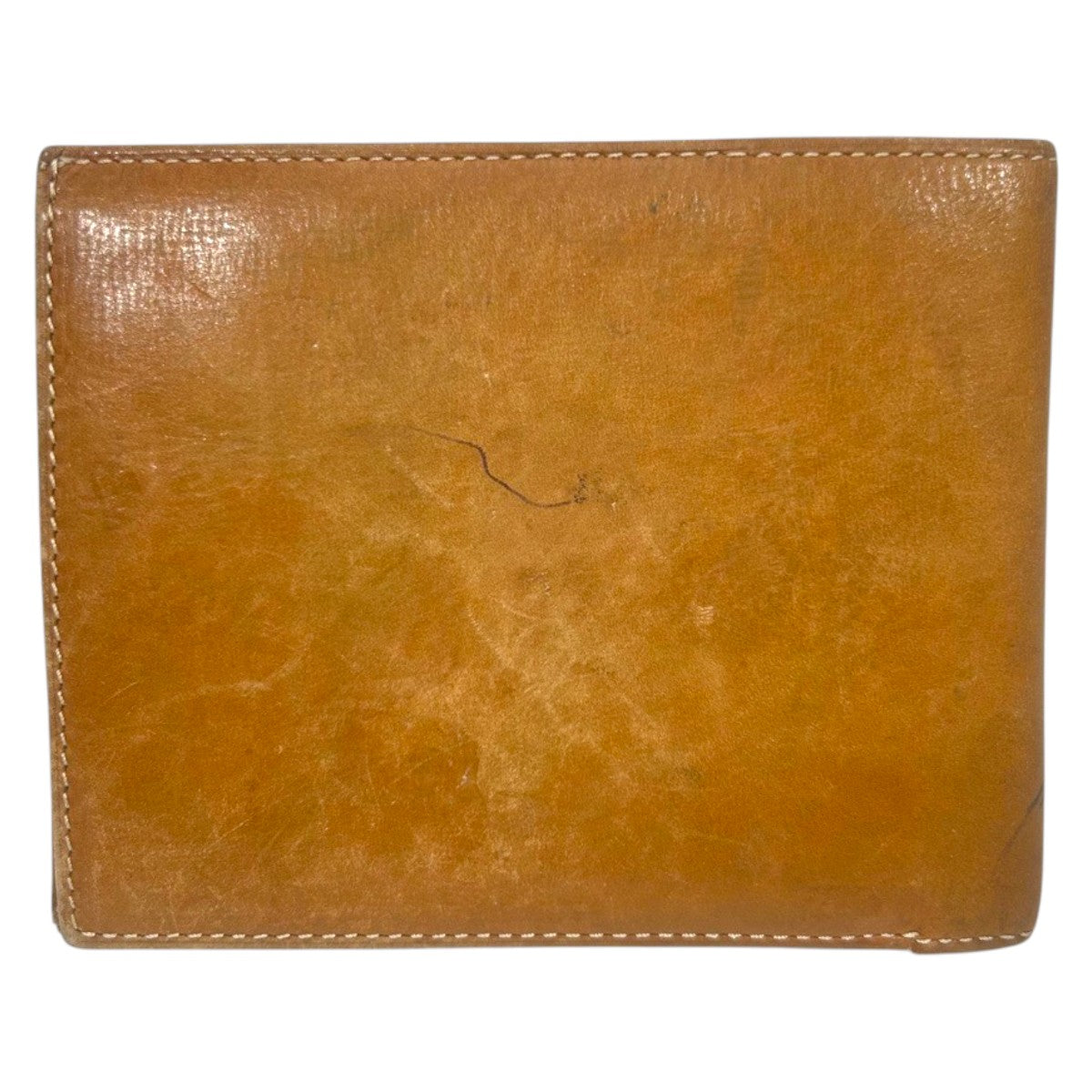 22534
DAKS ダックス ブラウン レザー 二つ折り財布 折り財布 コンパクトウォレット メンズ B1