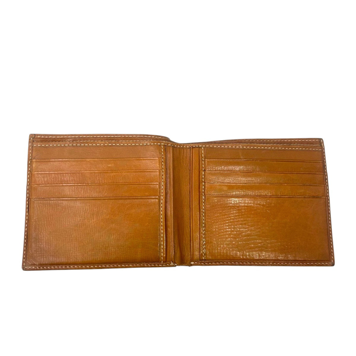 22534
DAKS ダックス ブラウン レザー 二つ折り財布 折り財布 コンパクトウォレット メンズ B1