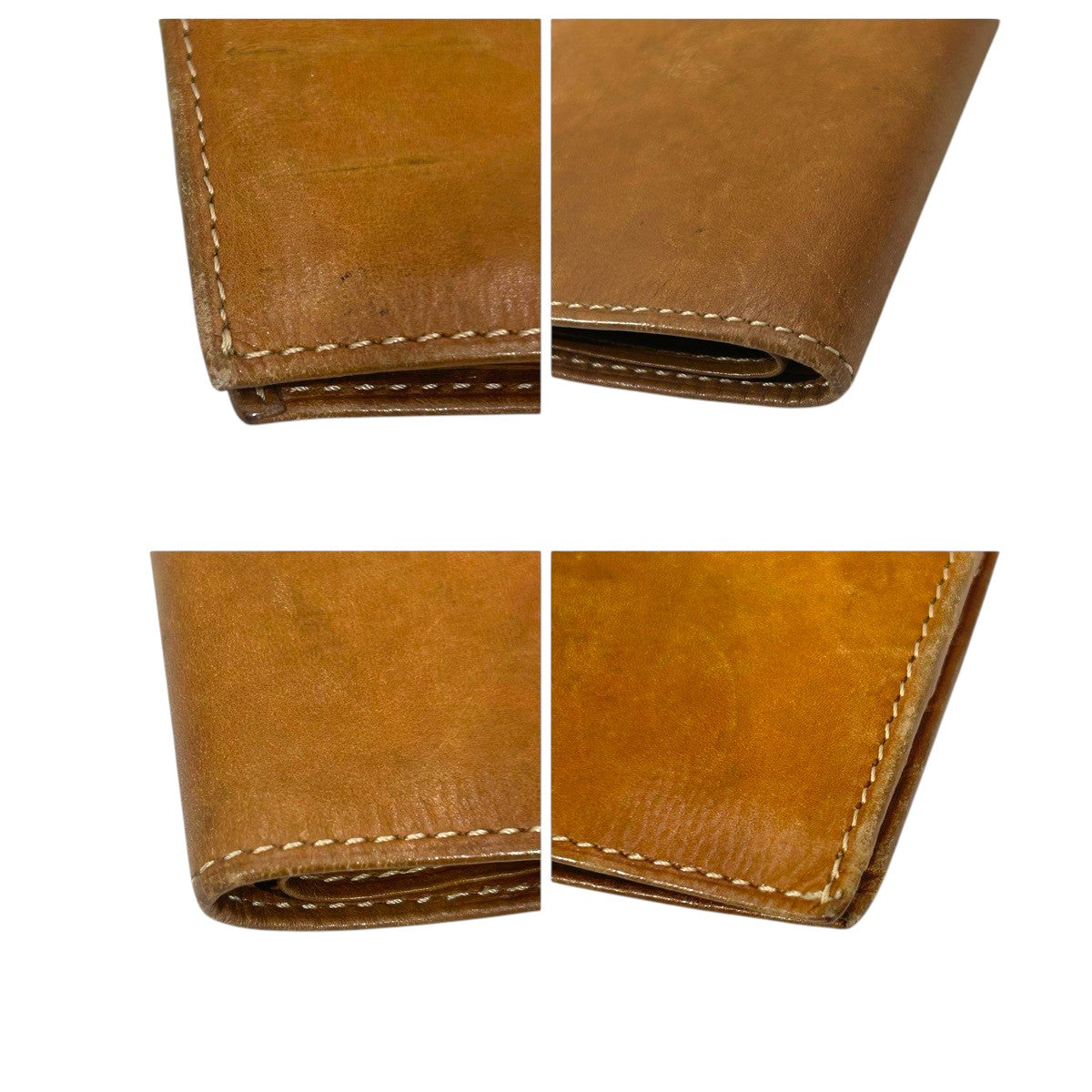 22534
DAKS ダックス ブラウン レザー 二つ折り財布 折り財布 コンパクトウォレット メンズ B1