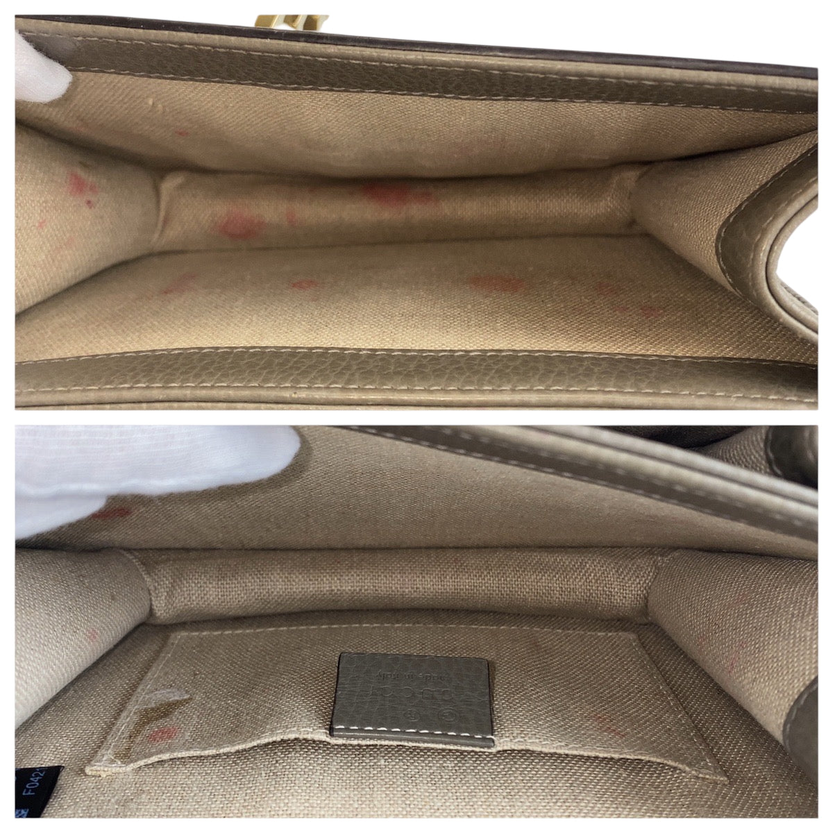 22536
GUCCI グッチ インターロッキング グレー ゴールド金具 レザー 510304 ショルダーバッグ チェーンショルダーバッグ レディース ABP56