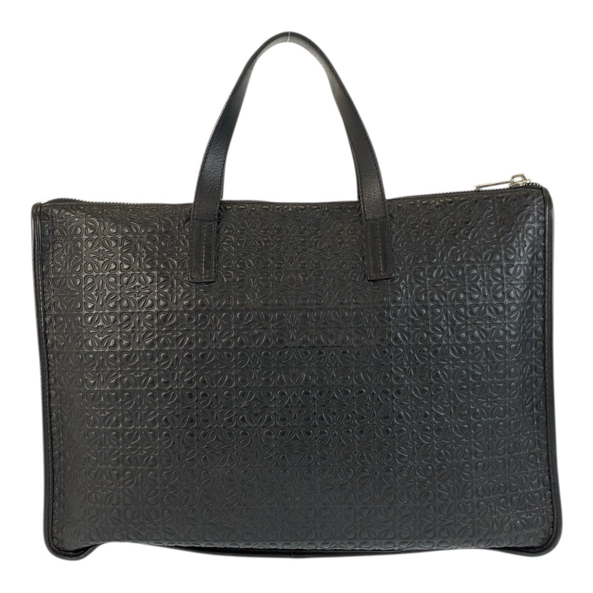 22543
LOEWE ロエベ リピートアナグラム ブラック 黒 シルバー金具 レザー ビジネスバッグ ブリーフケース メンズ ABP40