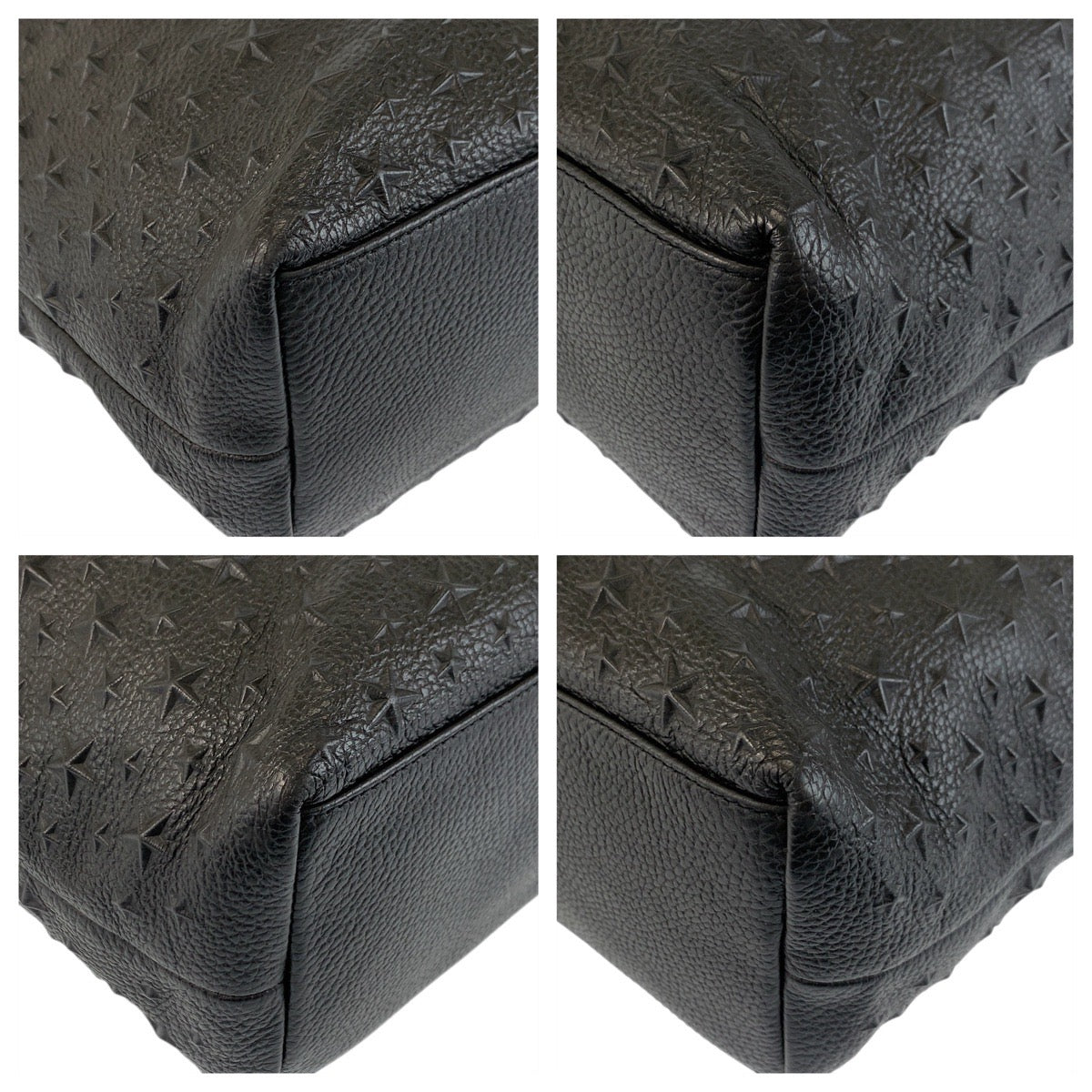 22544
JIMMY CHOO ジミーチュウ スタースタッズ ピムリコ ブラック 黒 ゴールド金具 レザー トートバッグ ショルダーバッグ レディース ABP40