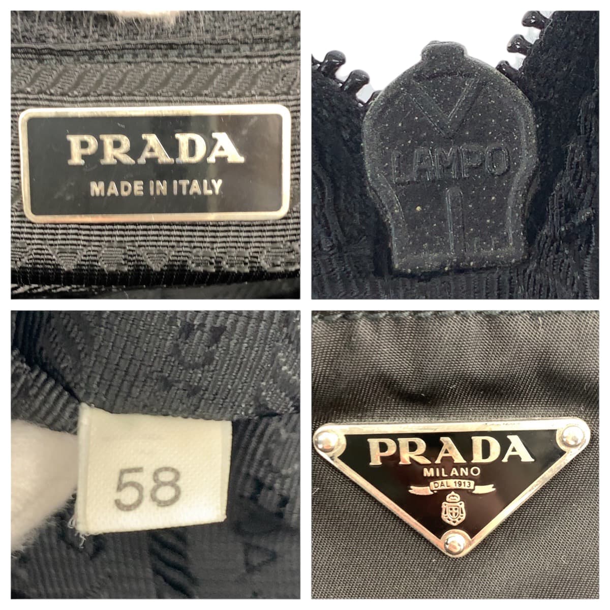 22545
PRADA プラダ テスート 三角ロゴプレート ブラック 黒 シルバー金具 ナイロン ショルダーバック メッセンジャーバッグ レディース ABP38