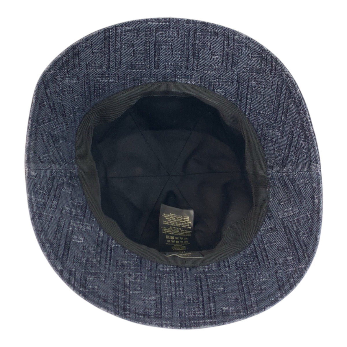 22547
FENDI Zucca Size M Navy Cotton / Polyester Bucket Hat Ladies A38