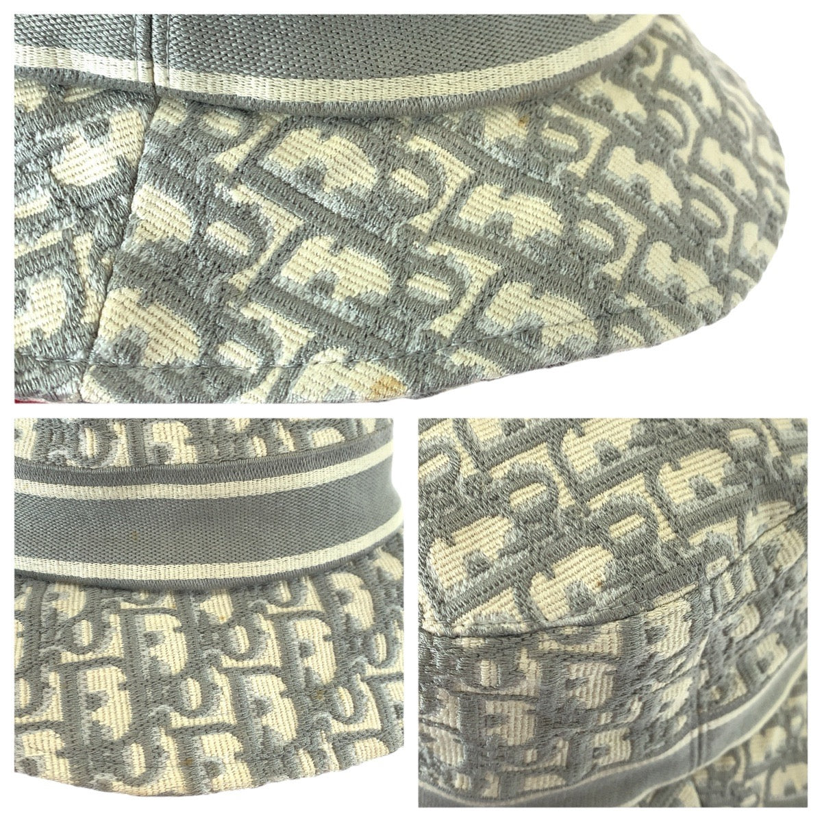 22548
Christian Dior クリスチャンディオール ヴィンテージ トロッター オブリーク ホワイト グレー コットン 11DOB923I132 ハット バケットハット 帽子 レディース ABP32