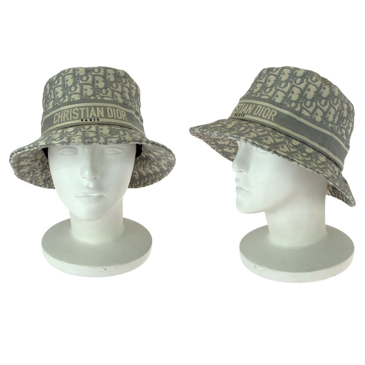 22548
Christian Dior クリスチャンディオール ヴィンテージ トロッター オブリーク ホワイト グレー コットン 11DOB923I132 ハット バケットハット 帽子 レディース ABP32