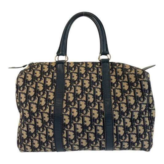 22550
Christian Dior クリスチャンディオール ヴィンテージ トロッター ネイビー シルバー金具 キャンバス / レザー ハンドバッグ ボストンバッグ レディース AB38