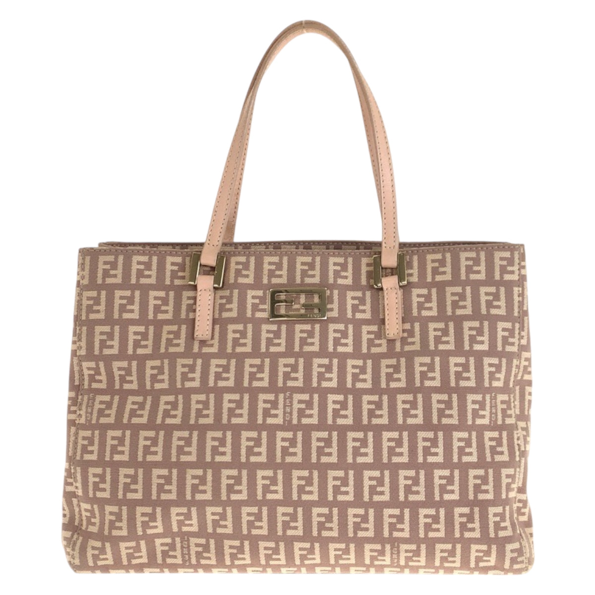 22551
FENDI Zucca Pink Salmon Pink Gold Hardware Canvas / Leather 8BH132 Tote Bag Handbag Ladies ABP40