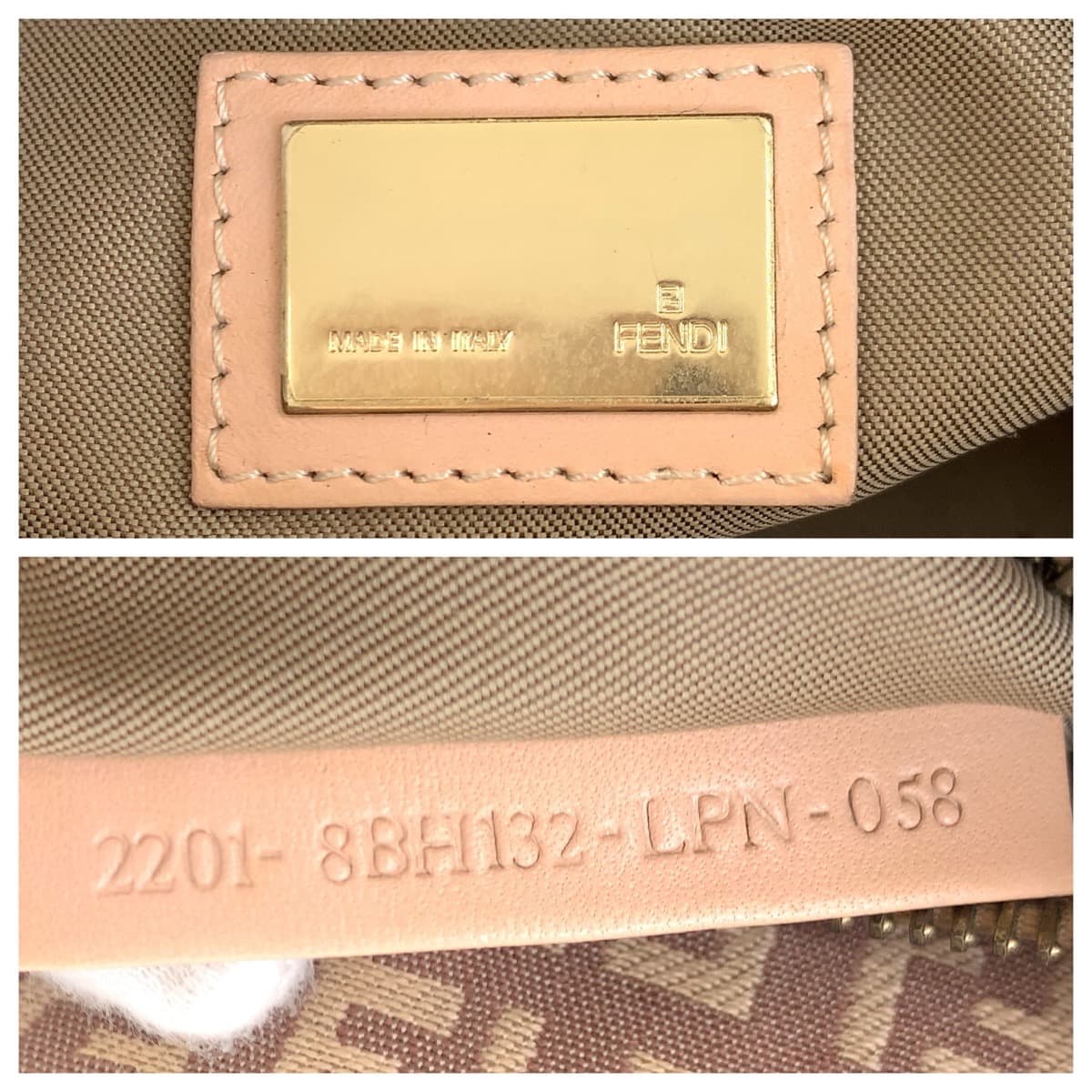 22551
FENDI Zucca Pink Salmon Pink Gold Hardware Canvas / Leather 8BH132 Tote Bag Handbag Ladies ABP40