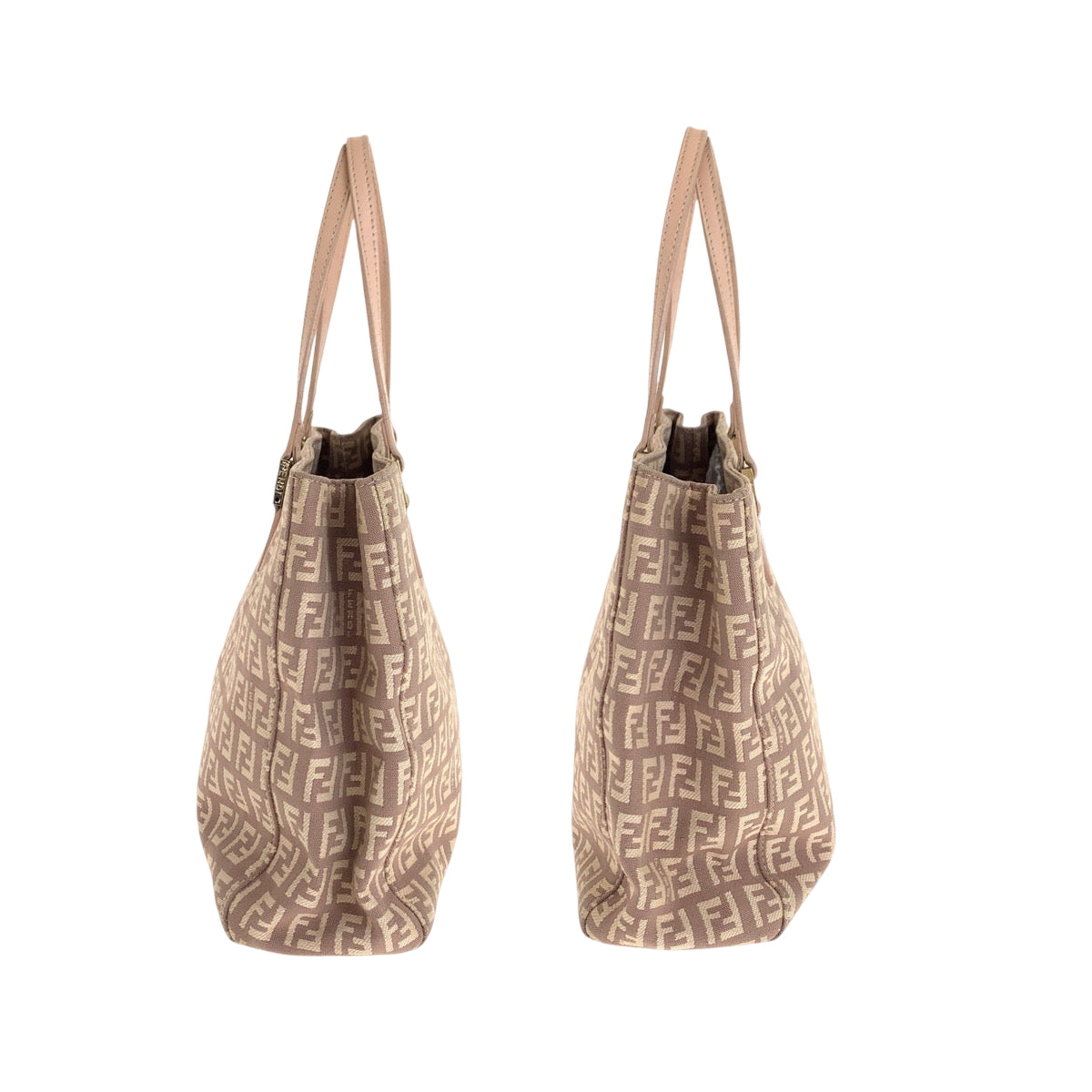 22551
FENDI Zucca Pink Salmon Pink Gold Hardware Canvas / Leather 8BH132 Tote Bag Handbag Ladies ABP40
