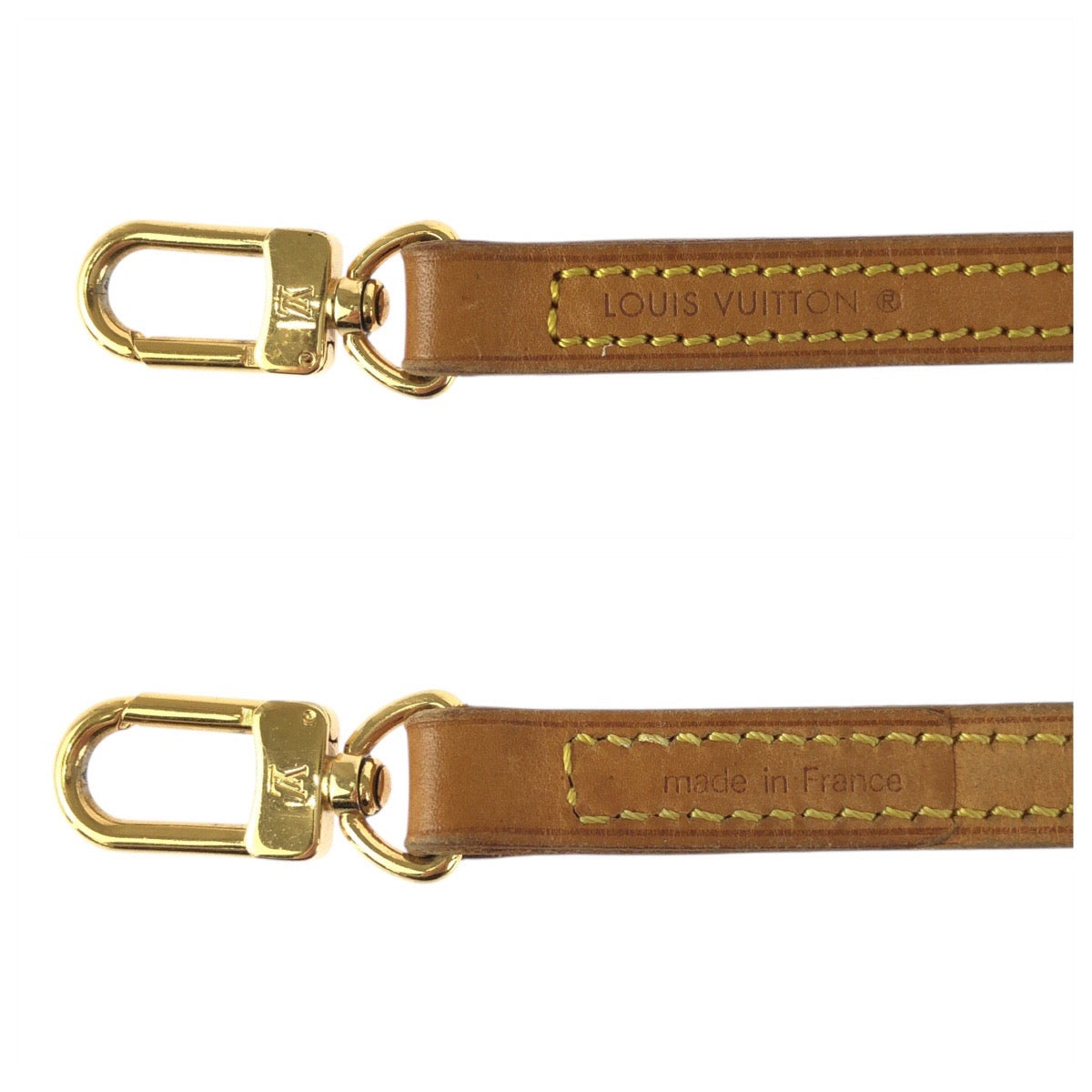 22553
LOUIS VUITTON ルイヴィトン ヌメ革 ブラウン ゴールド金具 レザー ショルダーストラップ レディース ABP20