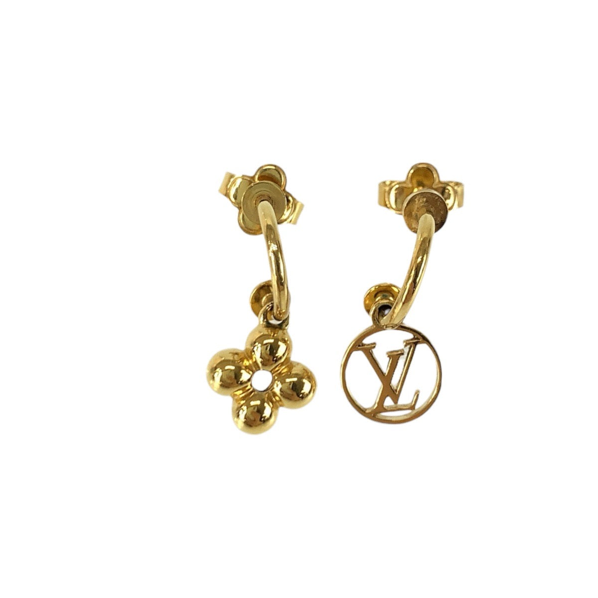 22556
LOUIS VUITTON Louis Vuitton Earrings Blooming Gold Metal M64859 Earrings Women AB10