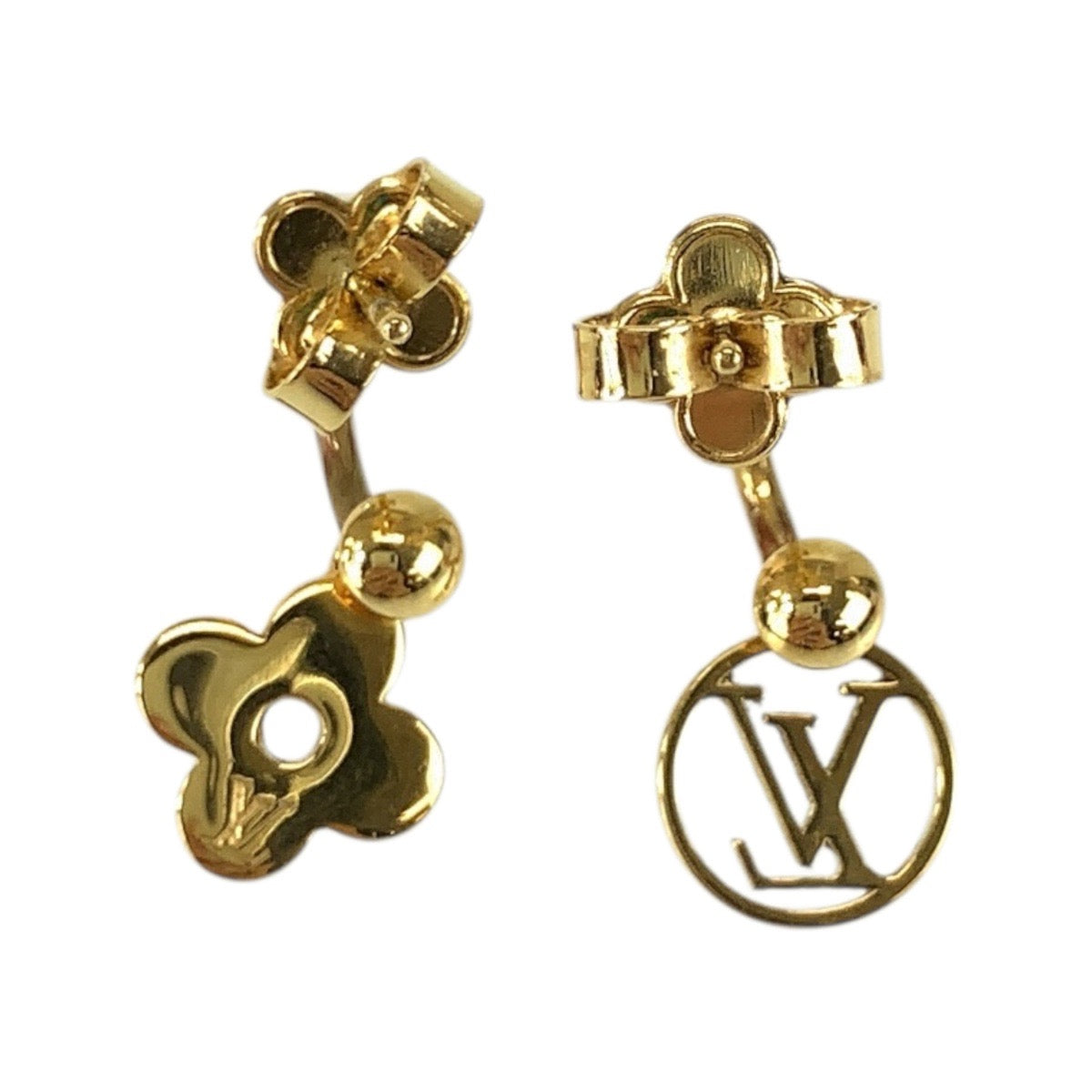 22556
LOUIS VUITTON Louis Vuitton Earrings Blooming Gold Metal M64859 Earrings Women AB10