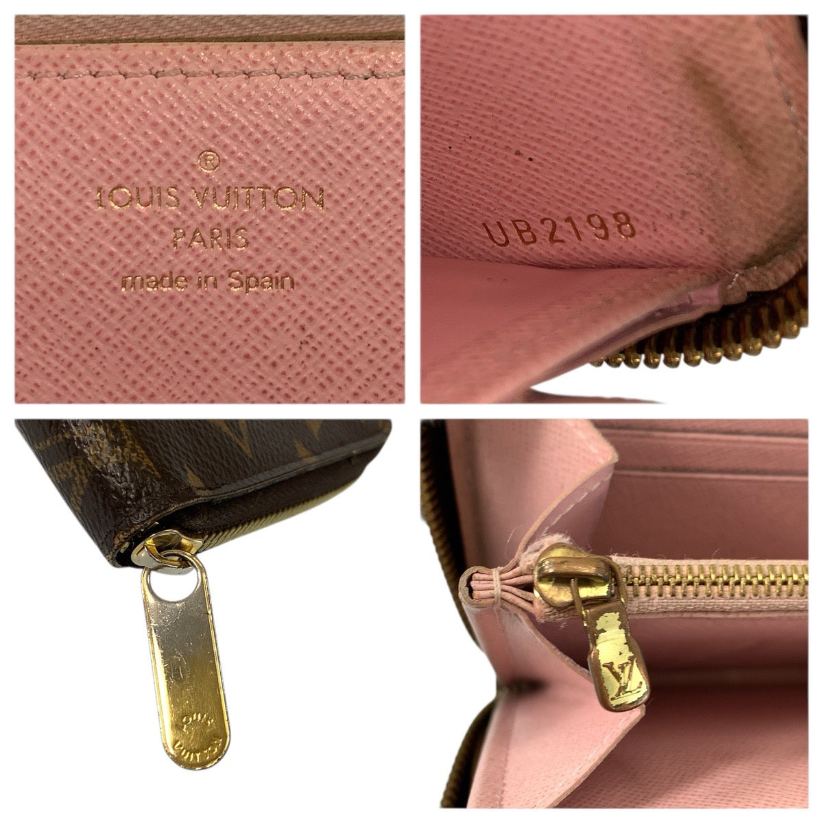 22557
LOUIS VUITTON ルイヴィトン モノグラム ジッピーウォレット ブラウン ゴールド金具 PVC M41894 長財布 ロングウォレット レディース AB14