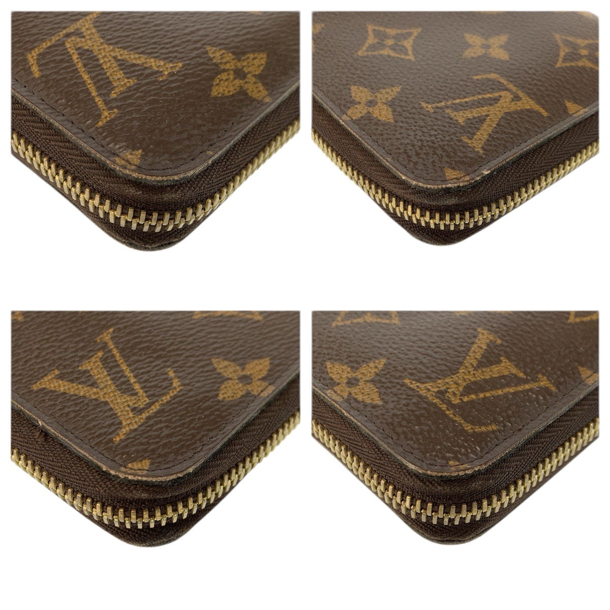 22557
LOUIS VUITTON ルイヴィトン モノグラム ジッピーウォレット ブラウン ゴールド金具 PVC M41894 長財布 ロングウォレット レディース AB14