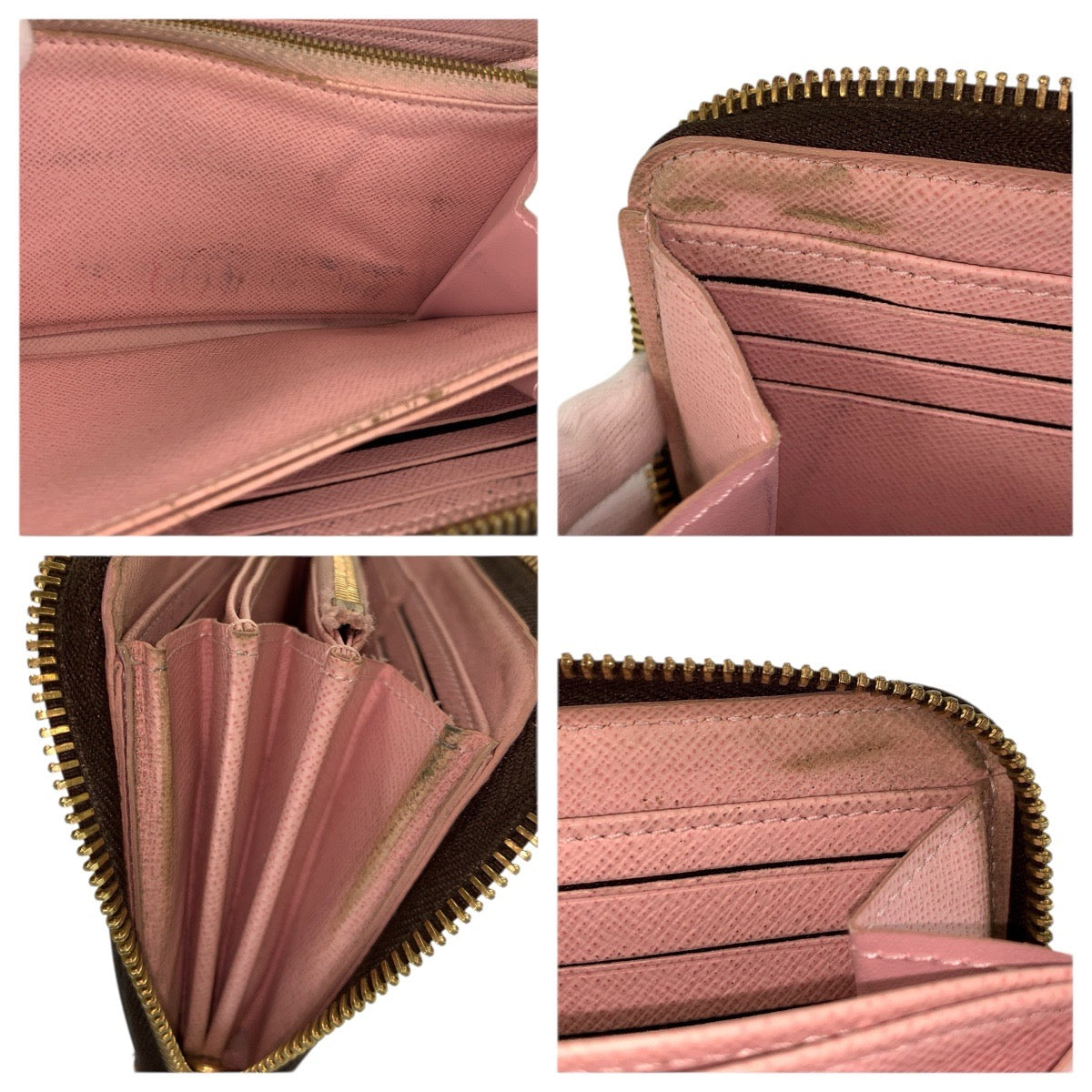 22557
LOUIS VUITTON ルイヴィトン モノグラム ジッピーウォレット ブラウン ゴールド金具 PVC M41894 長財布 ロングウォレット レディース AB14