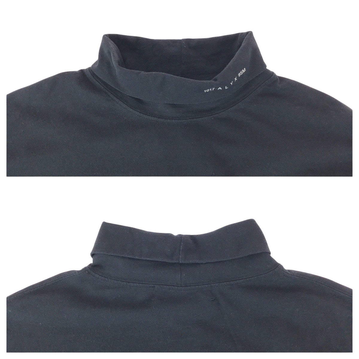 22558
1017 ALYX 9SM アリクス サイズL ブラック ホワイト コットン / ポリエステル 長袖Ｔシャツ タートルネック メンズ ABP8