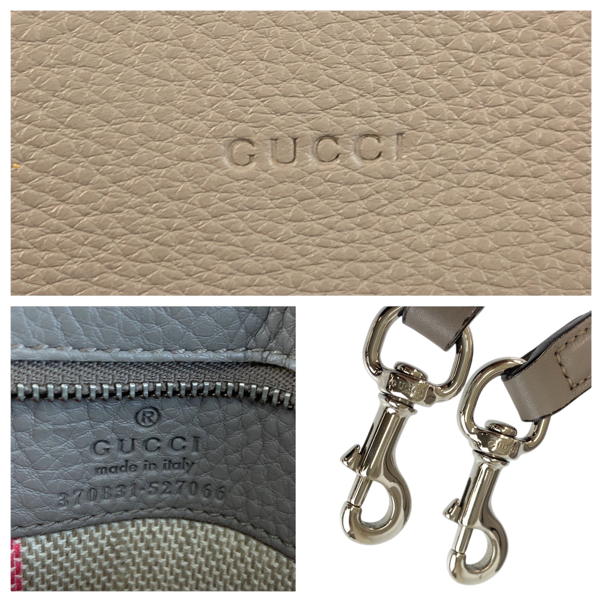 22565
GUCCI グッチ バンブー デイリー グレー シルバー金具 レザー 370831 ハンドバッグ ショルダーバッグ 2way レディース ABP52