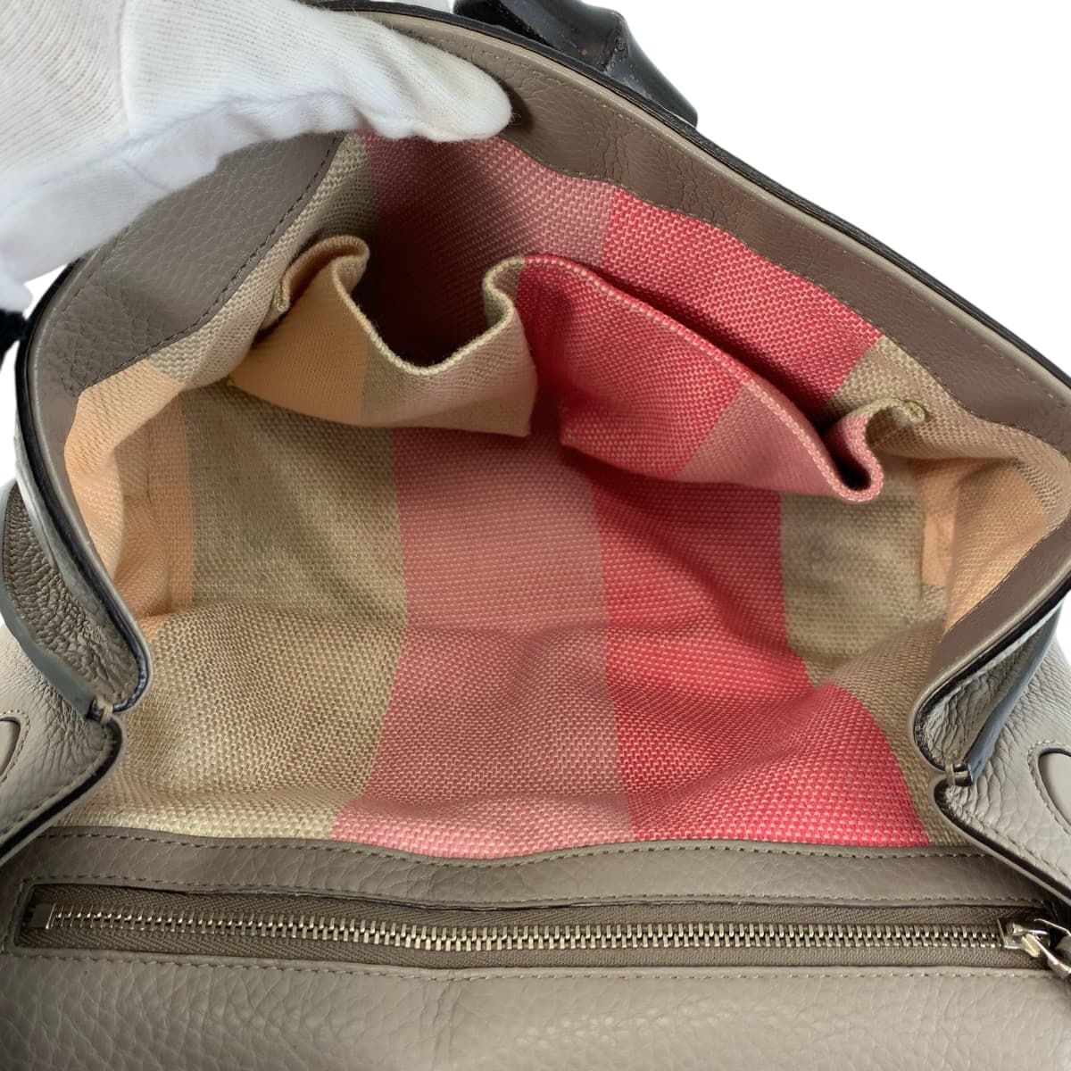 22565
GUCCI グッチ バンブー デイリー グレー シルバー金具 レザー 370831 ハンドバッグ ショルダーバッグ 2way レディース ABP52