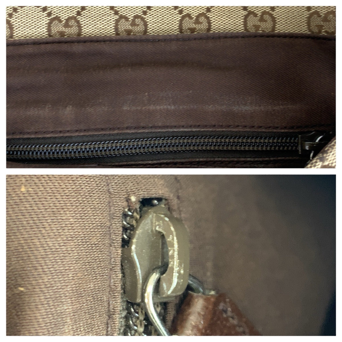 22566
GUCCI グッチ ベージュ ブラウン シルバー金具 GGキャンバス / レザー 146236 ショルダーバッグ メッセンジャーバッグ メンズ ABP48