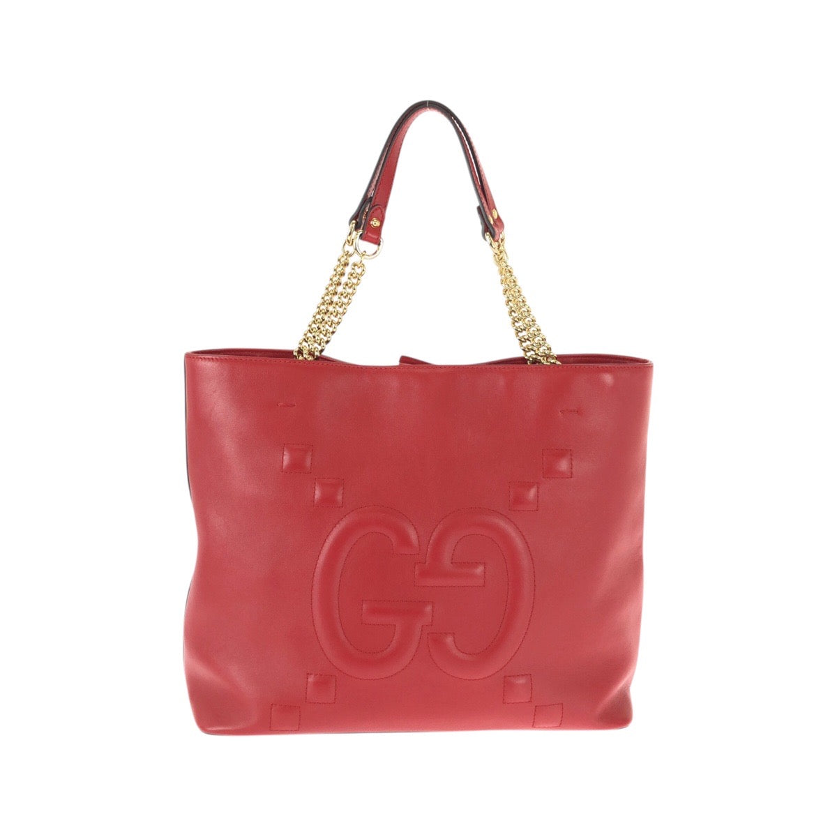 22567
GUCCI グッチ GGエンボス アポロトート レッド ゴールド金具 レザー 453561 トートバッグ ショルダーバッグ レディース A120