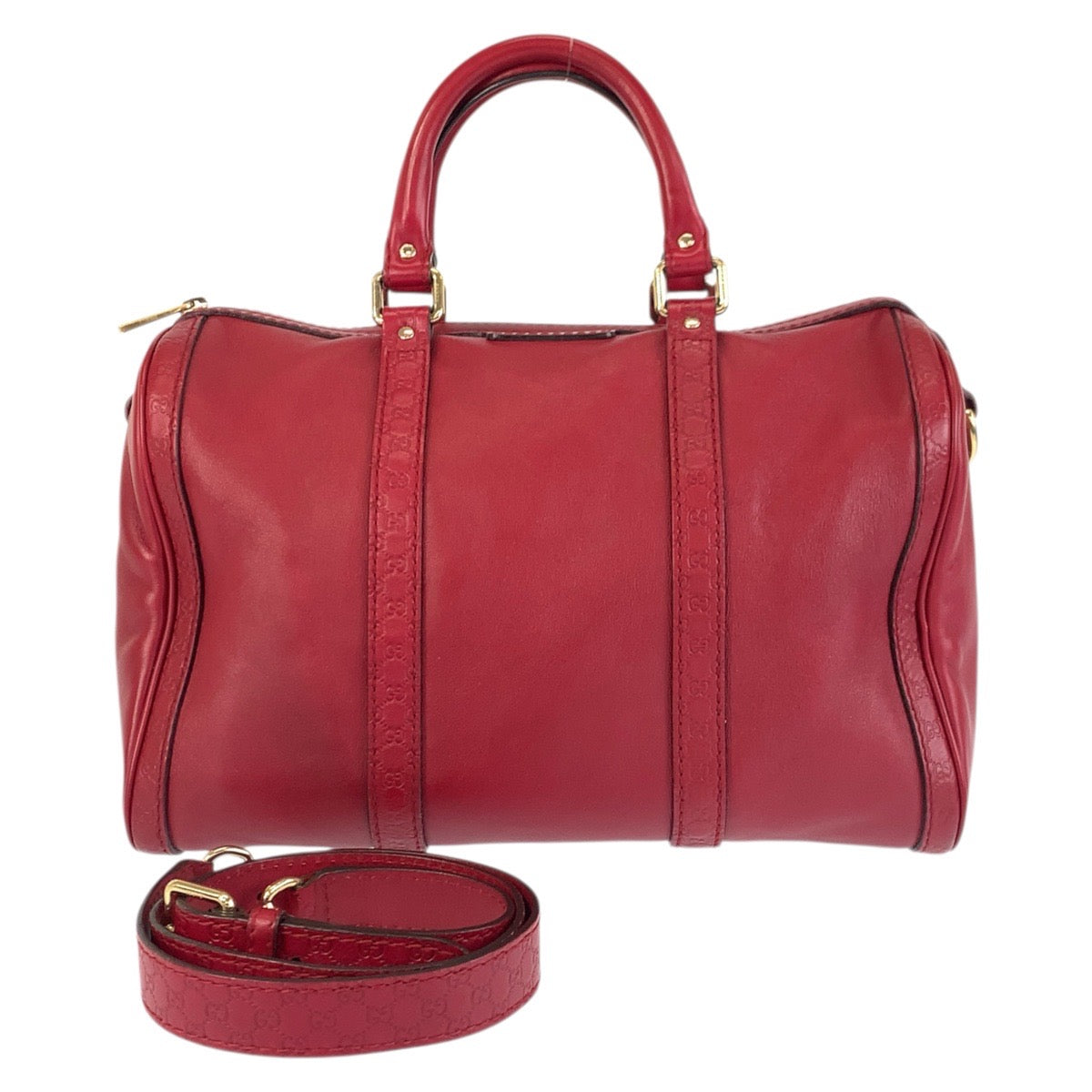 22568
GUCCI グッチ マイクログッチシマ レッド ゴールド金具 レザー 247205 ハンドバッグ ミニボストンバッグ 2way ショルダーバッグ レディース ABP64