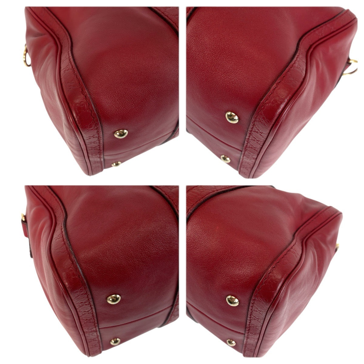 22568
GUCCI グッチ マイクログッチシマ レッド ゴールド金具 レザー 247205 ハンドバッグ ミニボストンバッグ 2way ショルダーバッグ レディース ABP64