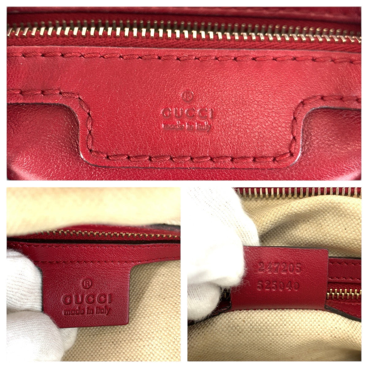 22568
GUCCI グッチ マイクログッチシマ レッド ゴールド金具 レザー 247205 ハンドバッグ ミニボストンバッグ 2way ショルダーバッグ レディース ABP64