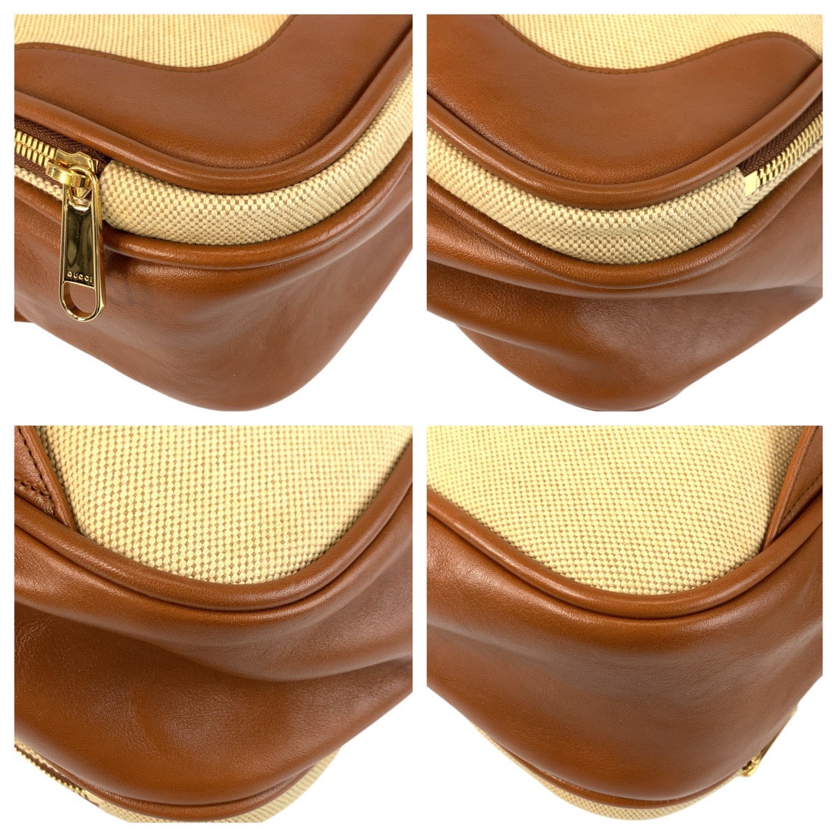 22570
GUCCI グッチ シェリーライン ベージュ ブラウン ゴールド金具 キャンバス / レザー 575063 バックパック デイパック 男女兼用 レディース ABP100