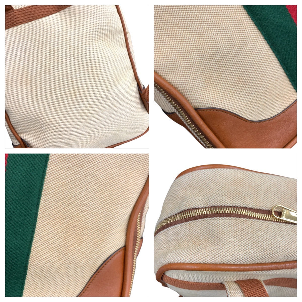 22570
GUCCI グッチ シェリーライン ベージュ ブラウン ゴールド金具 キャンバス / レザー 575063 バックパック デイパック 男女兼用 レディース ABP100