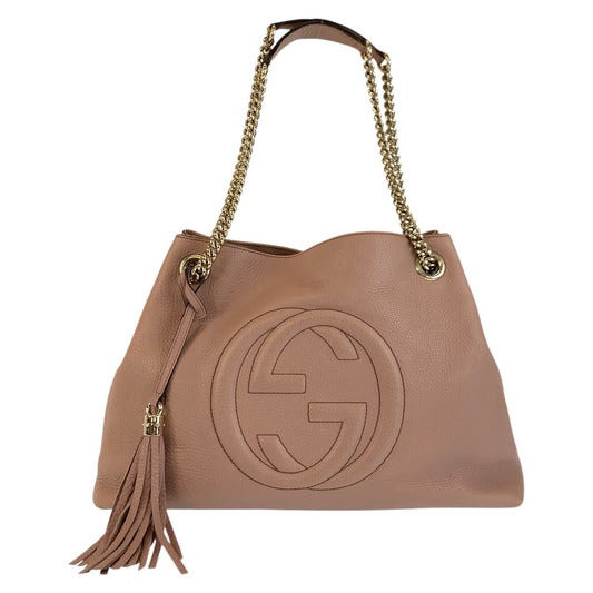 22573
GUCCI グッチ ソーホー インターロッキング ピンク ゴールド金具 レザー 308982 チェーンショルダーバッグ トートバッグ レディース ABP88