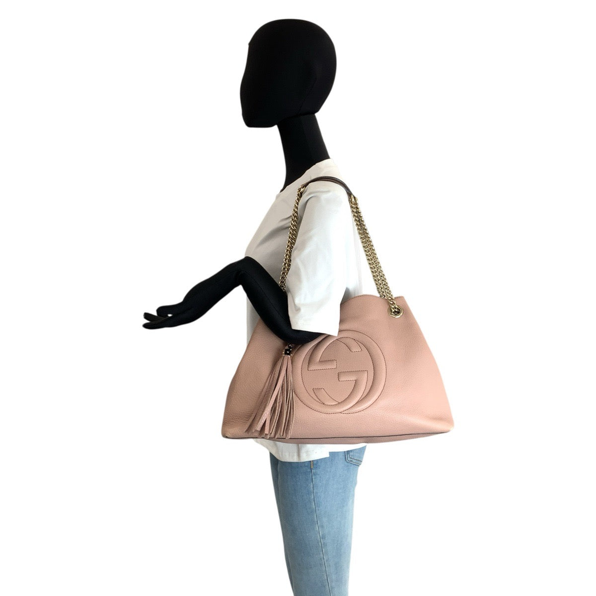 22573
GUCCI グッチ ソーホー インターロッキング ピンク ゴールド金具 レザー 308982 チェーンショルダーバッグ トートバッグ レディース ABP88