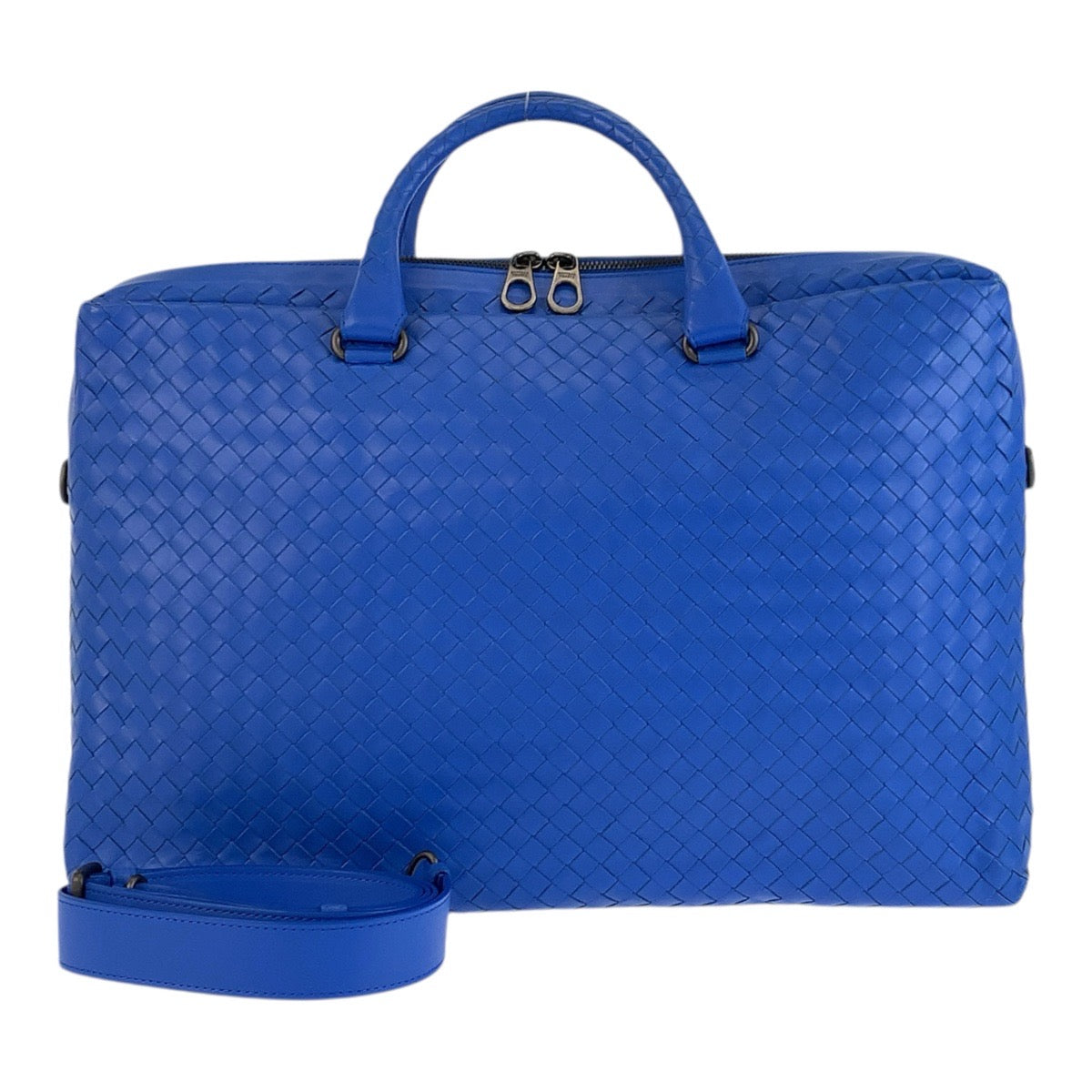 22576
BOTTEGAVENETA ボッテガヴェネタ イントレチャート ブルー レザー BO4624538H ビジネスバッグ ブリーフケース メンズ A160